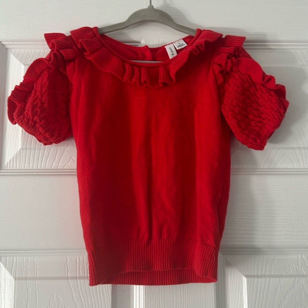 Janie and Jack POINTELLE SHORT SLEEVE SWEATER 3T